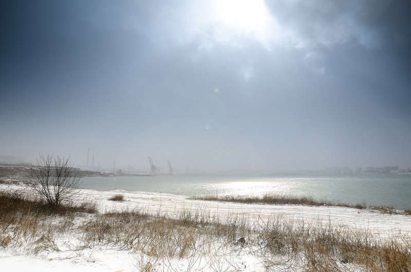 Севастополь, февраль, снег, море ...photo preview