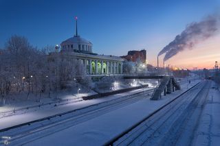 Железнодорожный вокзал города Мурманск