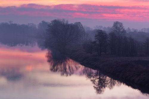 Dawn on the Vistula River
