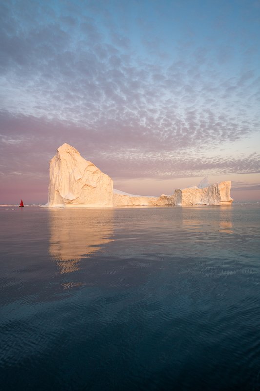 greenland, sailboat, iceberg, Ilulissat Little Red Sailphoto preview
