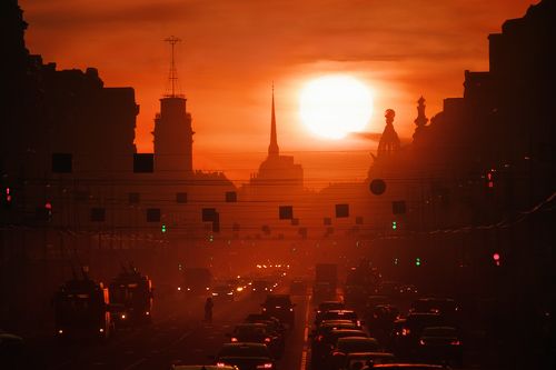 Закат над Петербургом