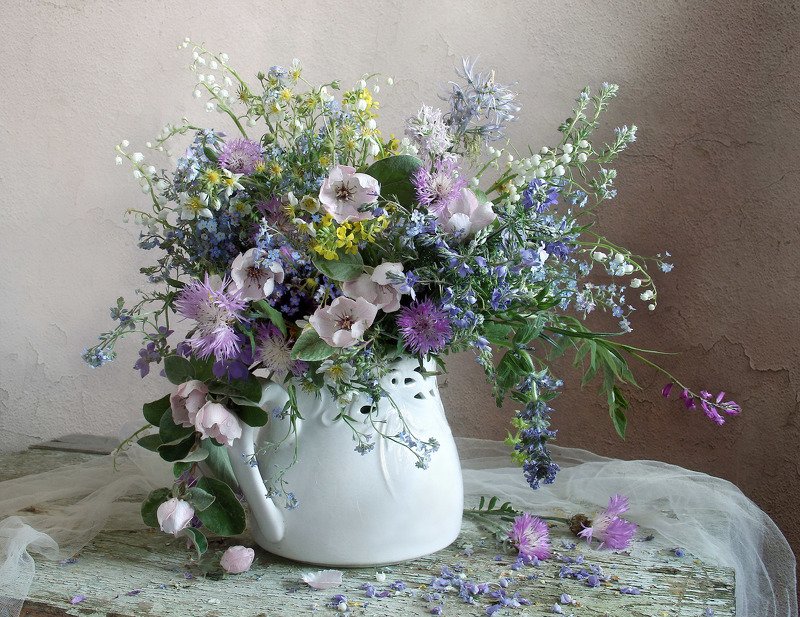 весна, натюрморт, букет цветов, незабудки, марина филатова ***photo preview