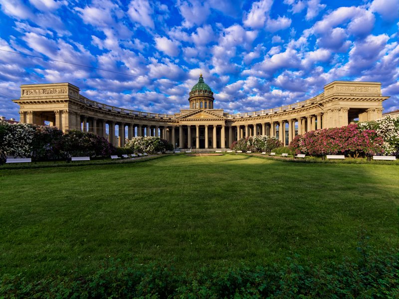 город, архитектура, Санкт-Петербург, рассвет, пейзаж  Небо над Казанским собором photo preview