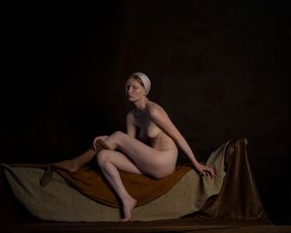 Girl with a stocking