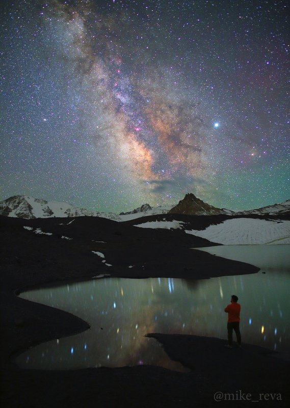 ночь эльбрус ночной пейзаж астрофотография звезды созвездия To stand and starephoto preview