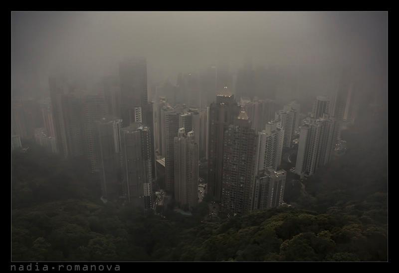 fog, hongkong, city, urban fogphoto preview