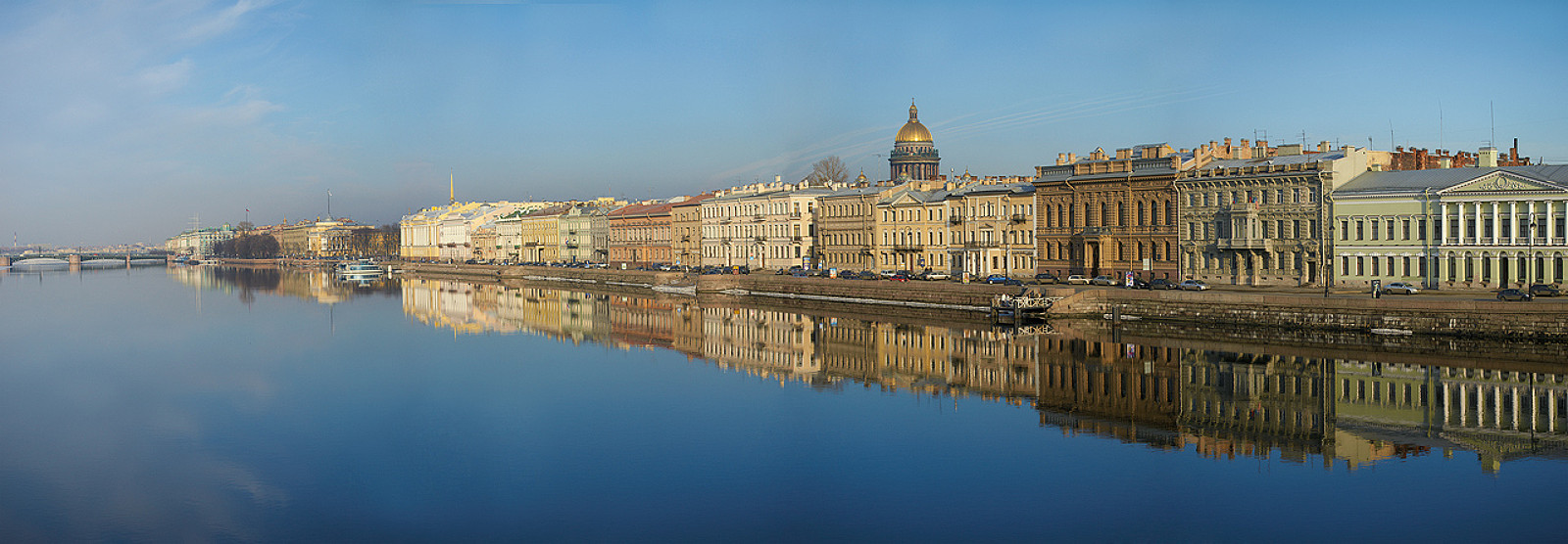 Санкт Петербург набережная Невы панорама